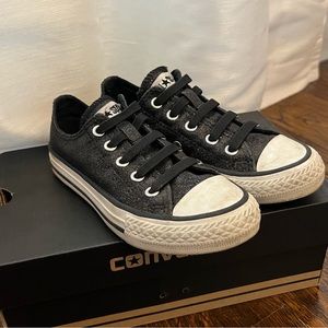 Converse slip on black sparkle